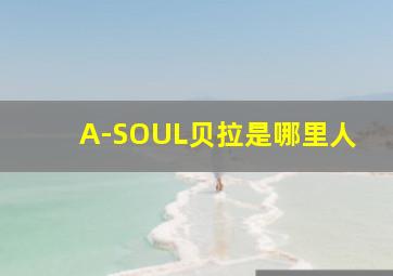 A-SOUL贝拉是哪里人