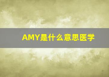 AMY是什么意思医学