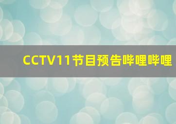 CCTV11节目预告哔哩哔哩