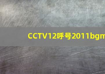 CCTV12呼号2011bgm