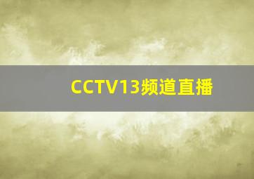 CCTV13频道直播