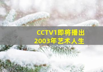 CCTV1即将播出2003年艺术人生