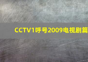 CCTV1呼号2009电视剧篇