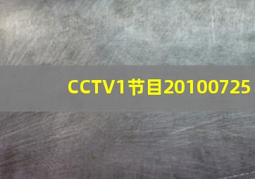 CCTV1节目20100725