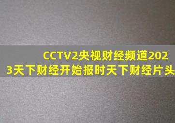 CCTV2央视财经频道2023天下财经开始报时天下财经片头