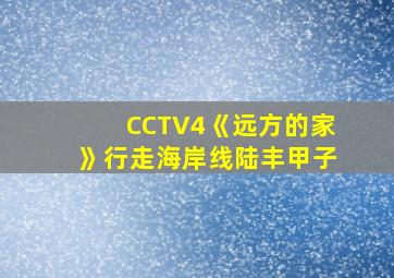 CCTV4《远方的家》行走海岸线陆丰甲子