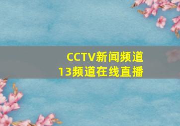 CCTV新闻频道13频道在线直播