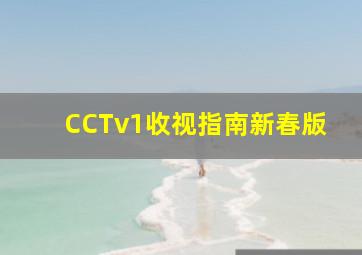 CCTv1收视指南新春版