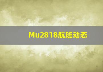 Mu2818航班动态