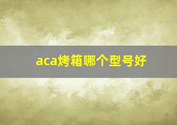 aca烤箱哪个型号好