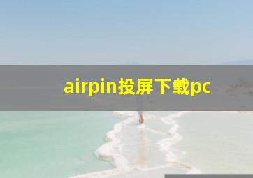 airpin投屏下载pc