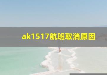 ak1517航班取消原因