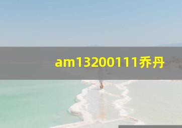 am13200111乔丹