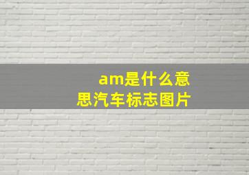 am是什么意思汽车标志图片