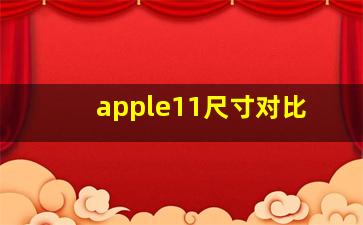 apple11尺寸对比