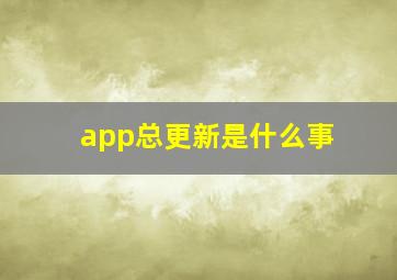 app总更新是什么事