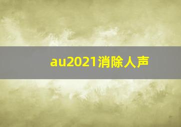 au2021消除人声