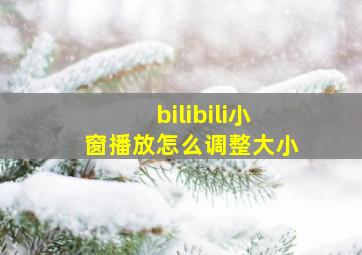 bilibili小窗播放怎么调整大小