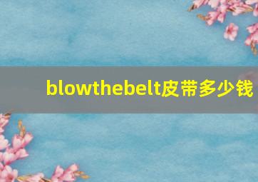 blowthebelt皮带多少钱