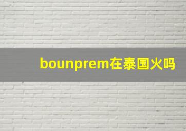 bounprem在泰国火吗