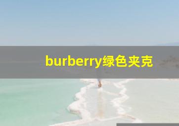 burberry绿色夹克