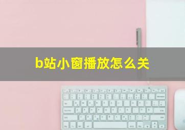 b站小窗播放怎么关