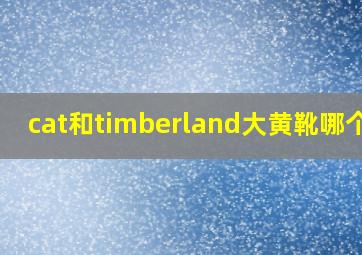 cat和timberland大黄靴哪个好