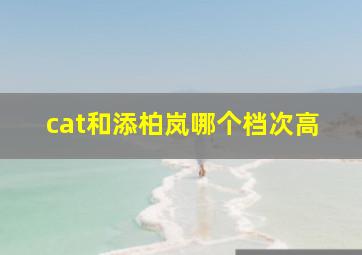 cat和添柏岚哪个档次高