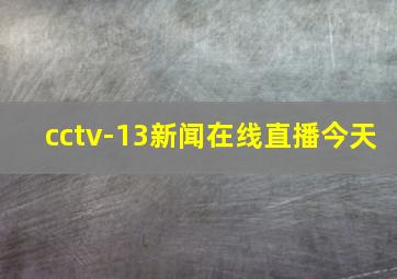 cctv-13新闻在线直播今天