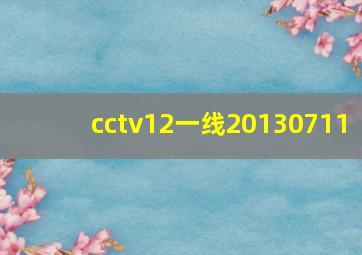 cctv12一线20130711