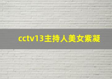 cctv13主持人美女紫凝