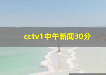 cctv1中午新闻30分