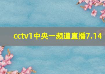 cctv1中央一频道直播7.14