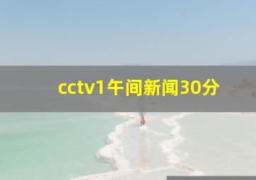 cctv1午间新闻30分