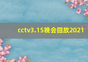 cctv3.15晚会回放2021