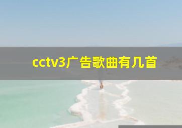 cctv3广告歌曲有几首