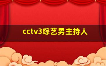 cctv3综艺男主持人