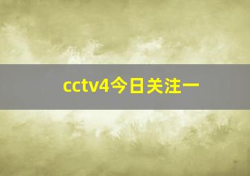 cctv4今日关注一