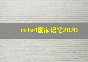 cctv4国家记忆2020