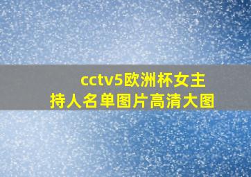 cctv5欧洲杯女主持人名单图片高清大图