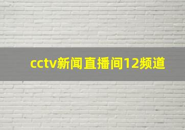 cctv新闻直播间12频道