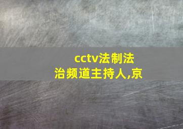 cctv法制法治频道主持人,京