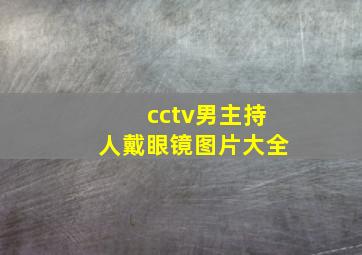 cctv男主持人戴眼镜图片大全