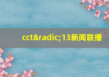 cct√13新闻联播