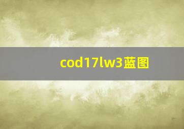 cod17lw3蓝图