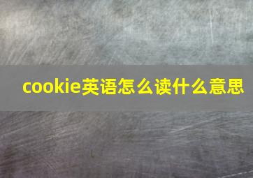 cookie英语怎么读什么意思