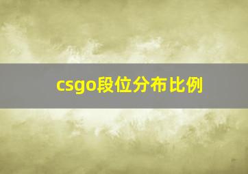 csgo段位分布比例