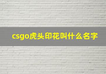 csgo虎头印花叫什么名字