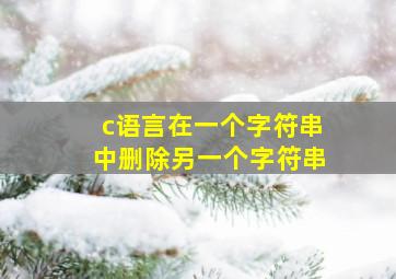 c语言在一个字符串中删除另一个字符串