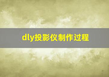 dly投影仪制作过程